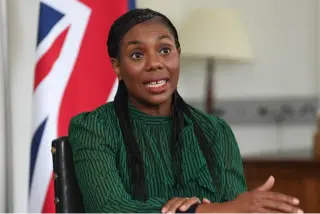 Kemi Badenoch and Robert Jenrick during Conservative immigration policy debate